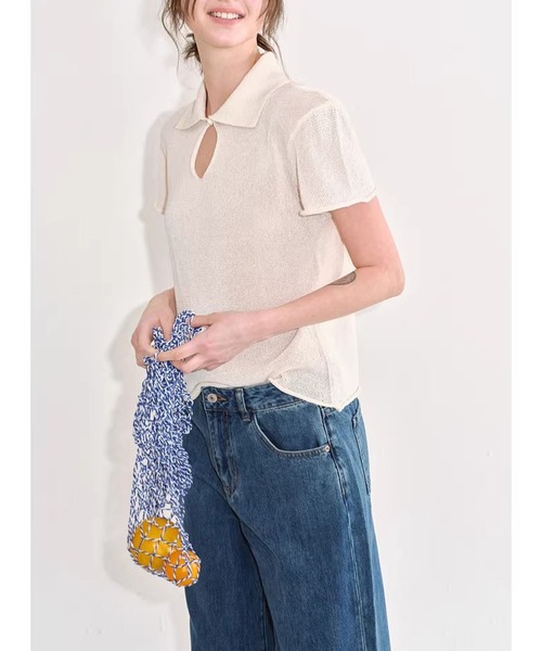 Fano Studios（ファノ ストゥディオズ）の「シンプル ワイド デニムパンツ FX26K053【Fano Studios】【2026SS】（デニムパンツ・レディース・ブルー・S/M/L）」の10枚目の写真