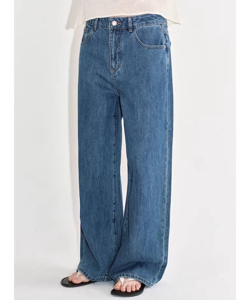 Fano Studios（ファノ ストゥディオズ）の「シンプル ワイド デニムパンツ FX26K053【Fano Studios】【2026SS】（デニムパンツ・レディース・ブルー・S/M/L）」の13枚目の写真
