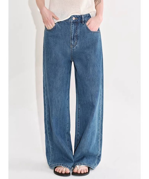 Fano Studios（ファノ ストゥディオズ）の「シンプル ワイド デニムパンツ FX26K053【Fano Studios】【2026SS】（デニムパンツ・レディース・ブルー・S/M/L）」の15枚目の写真