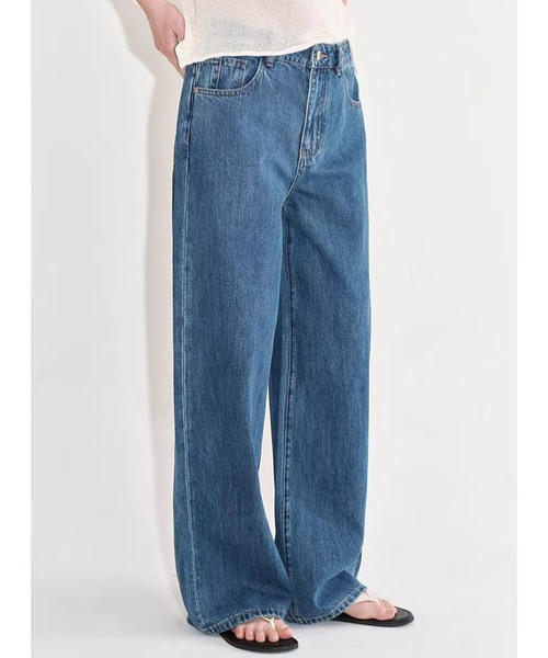 Fano Studios（ファノ ストゥディオズ）の「シンプル ワイド デニムパンツ FX26K053【Fano Studios】【2026SS】（デニムパンツ・レディース・ブルー・S/M/L）」の16枚目の写真