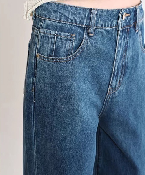 Fano Studios（ファノ ストゥディオズ）の「シンプル ワイド デニムパンツ FX26K053【Fano Studios】【2026SS】（デニムパンツ・レディース・ブルー・S/M/L）」の18枚目の写真