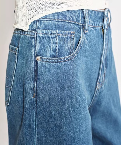 Fano Studios（ファノ ストゥディオズ）の「シンプル ワイド デニムパンツ FX26K053【Fano Studios】【2026SS】（デニムパンツ・レディース・ブルー・S/M/L）」の19枚目の写真