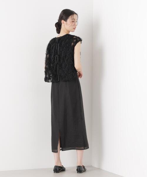 kaene(カエン)の「Kaene/フラッフィーフラワーコンビドレス(ワンピース・レディース・ブラック/ブルー・36)」の6枚目の写真