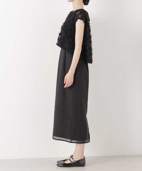 kaene(カエン)の「Kaene/フラッフィーフラワーコンビドレス(ワンピース・レディース・ブラック/ブルー・36)」の10枚目の写真
