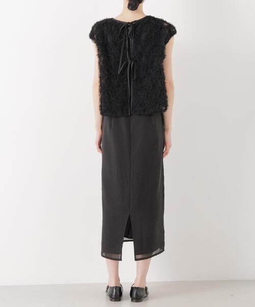 kaene(カエン)の「Kaene/フラッフィーフラワーコンビドレス(ワンピース・レディース・ブラック/ブルー・36)」の11枚目の写真