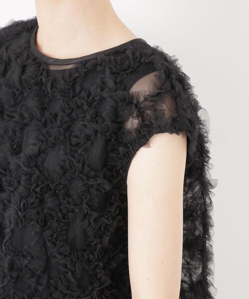 kaene(カエン)の「Kaene/フラッフィーフラワーコンビドレス(ワンピース・レディース・ブラック/ブルー・36)」の15枚目の写真