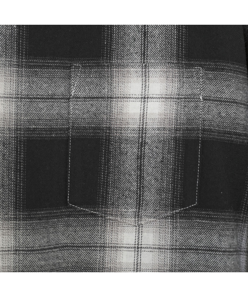 VICTIM（ヴィクティム）の「VICTIM ヴィクティム / OPEN COLLAR CHECK SHIRT オンブレーチェックオープンカラーシャツ / VTM-26-S-001（シャツ/ブラウス・メンズ・ブラック/ブルー/グリーン・2/1）」の9枚目の写真