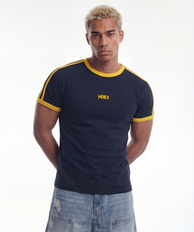 HDEX（エイチデックス）の「イージーマッスルフィットトラックリンガーショートスリーブ（ダークネイビー）（Tシャツ/カットソー）」