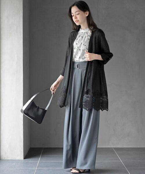 rps(アールピーエス)の「裾レーストッパーカーディガン(カーディガン/ボレロ・レディース・ライトグレー/ブラック・フリー)」の11枚目の写真