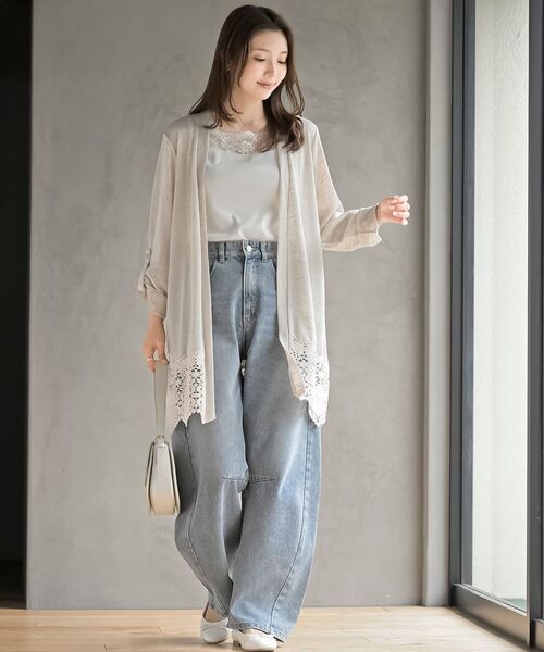 rps(アールピーエス)の「裾レーストッパーカーディガン(カーディガン/ボレロ・レディース・ライトグレー/ブラック・フリー)」の19枚目の写真