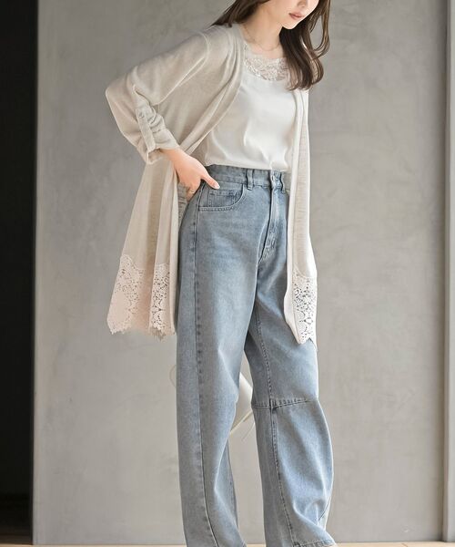 rps(アールピーエス)の「裾レーストッパーカーディガン(カーディガン/ボレロ・レディース・ライトグレー/ブラック・フリー)」の22枚目の写真