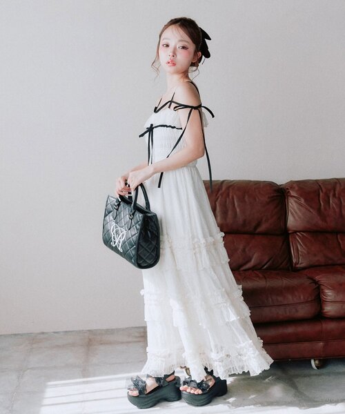 Saxe flower stroll ロングワンピース セール】Saxe flower stroll ロングワンピ（ワンピース）｜OLIVE des