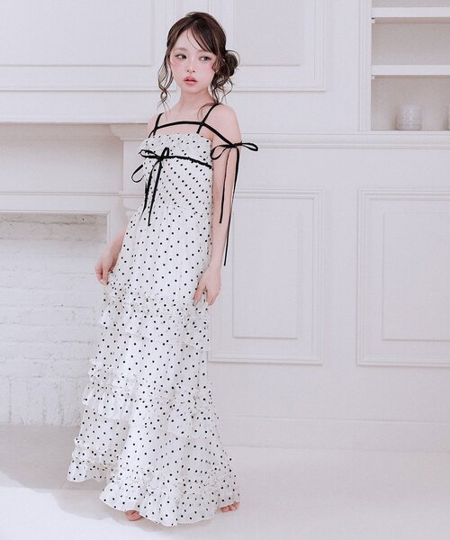 Saxe flower stroll ロングワンピ（ワンピース）｜OLIVE des OLIVE