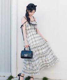 OLIVE des OLIVE（オリーブデオリーブ）の「Saxe flower stroll ロングワンピ（ワンピース）」