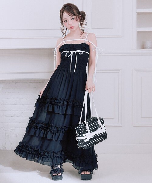 Saxe flower stroll ロングワンピ（ワンピース）｜OLIVE des OLIVE