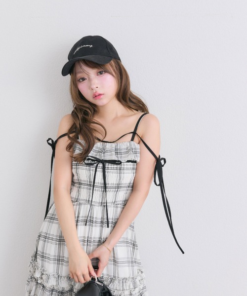 OLIVE des OLIVE(オリーブデオリーブ)の「【WEB限定カラー/8色展開】Saxe flower stroll ロングワンピ(ワンピース・レディース・アイボリー/サックスブルー/チェック/ブラック/ドット/ブラウン/ブラック系その他/ブラウン系その他・FREE)」の20枚目の写真