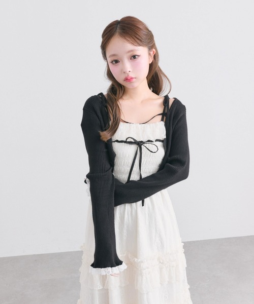OLIVE des OLIVE(オリーブデオリーブ)の「【WEB限定カラー/8色展開】Saxe flower stroll ロングワンピ(ワンピース・レディース・アイボリー/サックスブルー/チェック/ブラック/ドット/ブラウン/ブラック系その他/ブラウン系その他・FREE)」の15枚目の写真