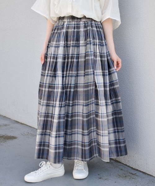 Bleu Bleuet(ブルーブルーエ)の「チェックスカート(スカート・レディース・ピンク/ブルー/ブラック・FREE)」の3枚目の写真