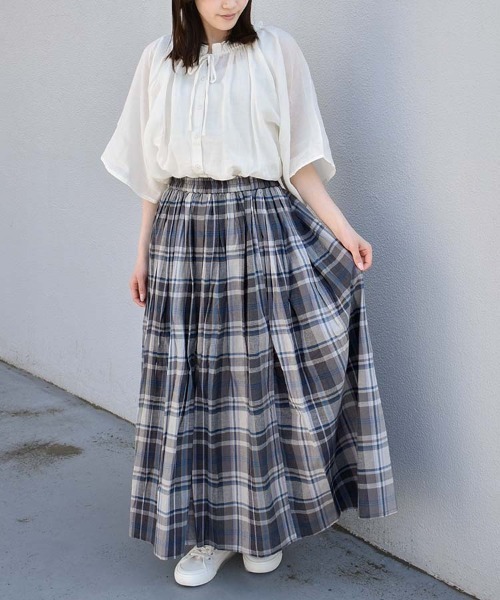 Bleu Bleuet(ブルーブルーエ)の「チェックスカート(スカート・レディース・ピンク/ブルー/ブラック・FREE)」の14枚目の写真