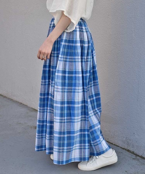 Bleu Bleuet(ブルーブルーエ)の「チェックスカート(スカート・レディース・ピンク/ブルー/ブラック・FREE)」の16枚目の写真