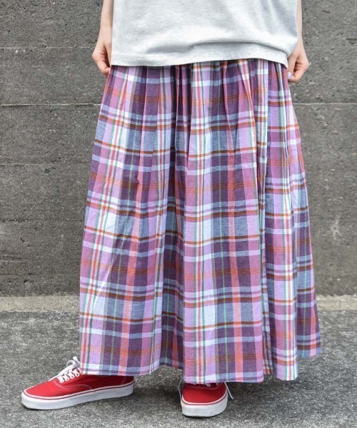 Bleu Bleuet(ブルーブルーエ)の「チェックスカート(スカート・レディース・ピンク/ブルー/ブラック・FREE)」の21枚目の写真