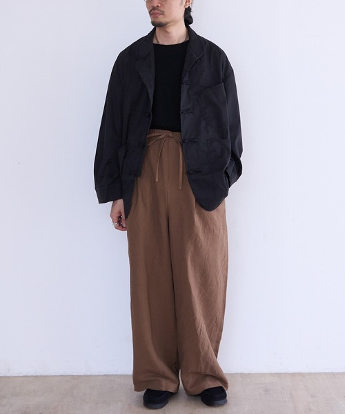 FRANK LEDER(フランクリーダー)の「FRANK LEDER SMALL BATCH HANDDYED COTTON LINEN PANTS (713012)(その他パンツ・メンズ・ブラウン・MEDIUM/SMALL)」の7枚目の写真