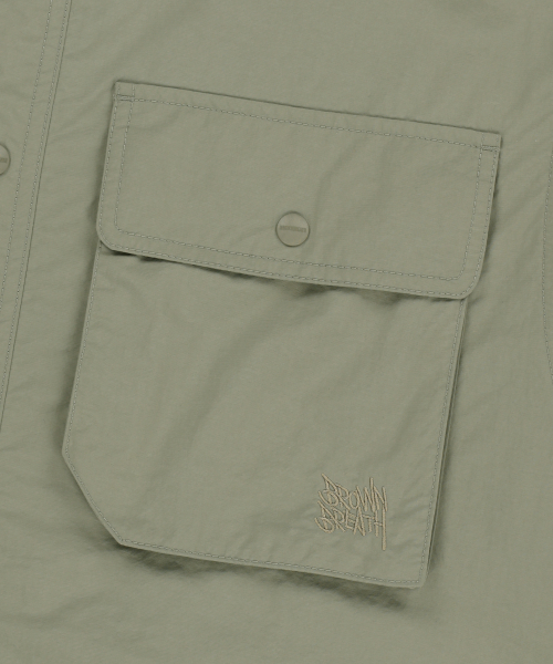 BROWNBREATH（ブラウンブレス）の「NYLON WORK SHIRTS - BEIGE（シャツ/ブラウス・レディース・その他・SMALL/MEDIUM/LARGE/X-LARGE）」の4枚目の写真