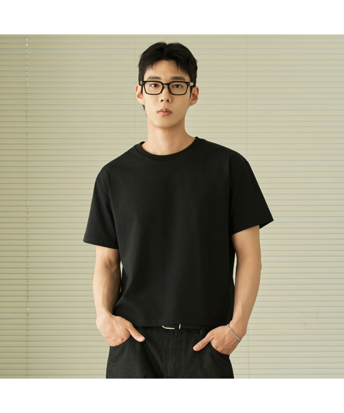HYOJI（ヒョージ）の「26 SS クロップ半袖Tシャツ（ラウンド/ユーネック）（Tシャツ/カットソー・レディース・ブラック/グレー/ホワイト/ブラック系その他3/グレー系その他2/ホワイト系その他2・M/L/XL/S）」の3枚目の写真