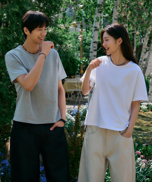 HYOJI（ヒョージ）の「26 SS クロップ半袖Tシャツ（ラウンド/ユーネック）（Tシャツ/カットソー・レディース・ブラック/グレー/ホワイト/ブラック系その他3/グレー系その他2/ホワイト系その他2・M/L/XL/S）」の9枚目の写真
