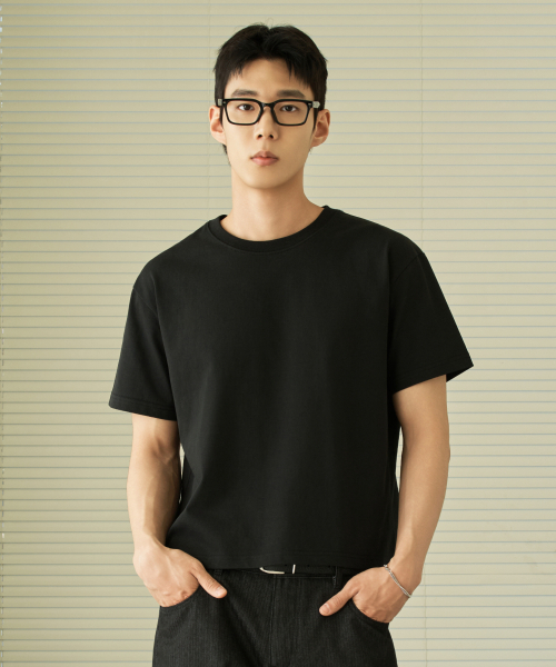 HYOJI（ヒョージ）の「26 SS クロップ半袖Tシャツ（ラウンド/ユーネック）（Tシャツ/カットソー・レディース・ブラック/グレー/ホワイト/ブラック系その他3/グレー系その他2/ホワイト系その他2・M/L/XL/S）」の7枚目の写真