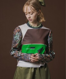 NON TOKYO（ノントーキョー）の「PRINT RIB PUFF SLEEVE C/S（Tシャツ/カットソー）」