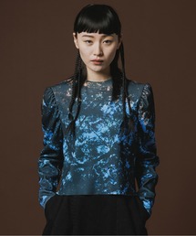 NON TOKYO（ノントーキョー）の「PRINT RIB PUFF SLEEVE C/S（Tシャツ/カットソー）」