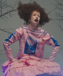 NON TOKYO | PRINT RIB PUFF SLEEVE C/S(Tシャツ/カットソー)