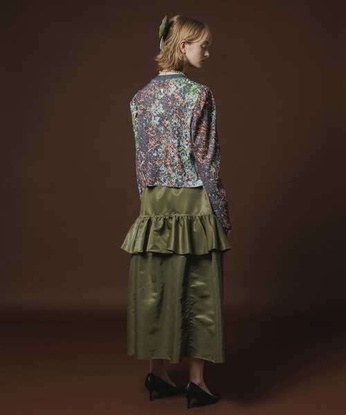 NON TOKYO（ノントーキョー）の「PRINT RIB PUFF SLEEVE C/S（Tシャツ/カットソー・レディース・ブルー系/ピンク/ブラウン系・FREE）」の7枚目の写真