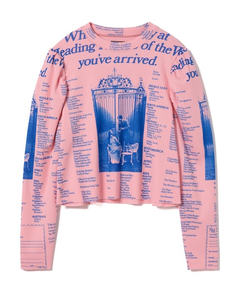 NON TOKYO（ノントーキョー）の「PRINT RIB PUFF SLEEVE C/S（Tシャツ/カットソー・レディース・ブルー系/ピンク/ブラウン系・FREE）」の11枚目の写真