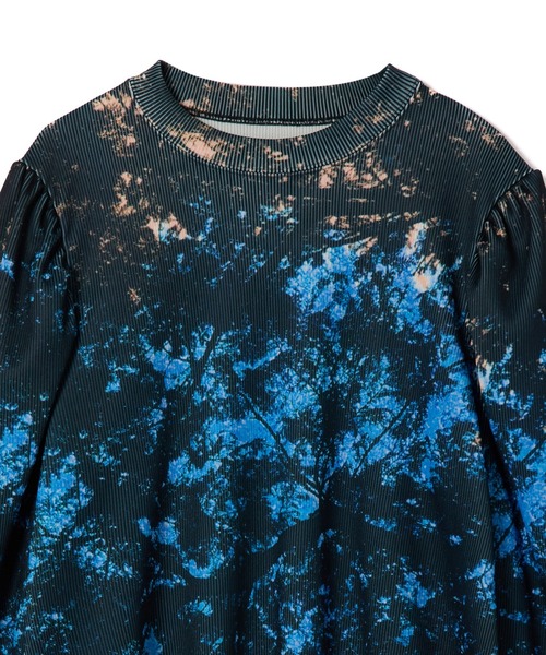 NON TOKYO（ノントーキョー）の「PRINT RIB PUFF SLEEVE C/S（Tシャツ/カットソー・レディース・ブルー系/ピンク/ブラウン系・FREE）」の15枚目の写真