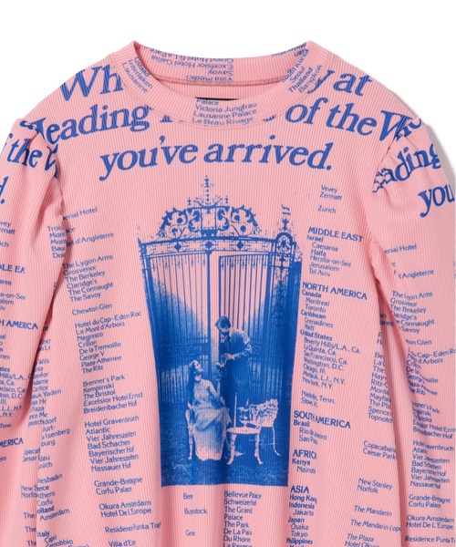 NON TOKYO（ノントーキョー）の「PRINT RIB PUFF SLEEVE C/S（Tシャツ/カットソー・レディース・ブルー系/ピンク/ブラウン系・FREE）」の16枚目の写真