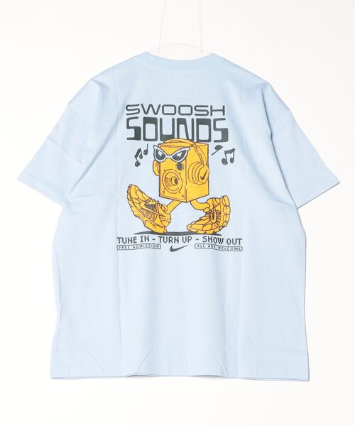 NIKE(ナイキ)の「ナイキ NIKE ナイキ NSW LSE スウッシュ サウンズ S/S Tシャツ(Tシャツ/カットソー・メンズ・ブルー/ブラック・S/M/L/LL/3L)」の3枚目の写真