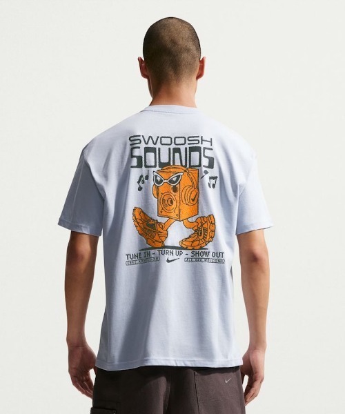 NIKE(ナイキ)の「ナイキ NIKE ナイキ NSW LSE スウッシュ サウンズ S/S Tシャツ(Tシャツ/カットソー・メンズ・ブルー/ブラック・S/M/L/LL/3L)」の4枚目の写真