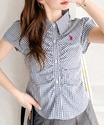 U.S. POLO ASSN.（ユーエスポロアッスン）の「【Ada.別注 U.S. POLO ASSN.】フロント ギャザー ショート チェック シャツ ◎（シャツ/ブラウス）」