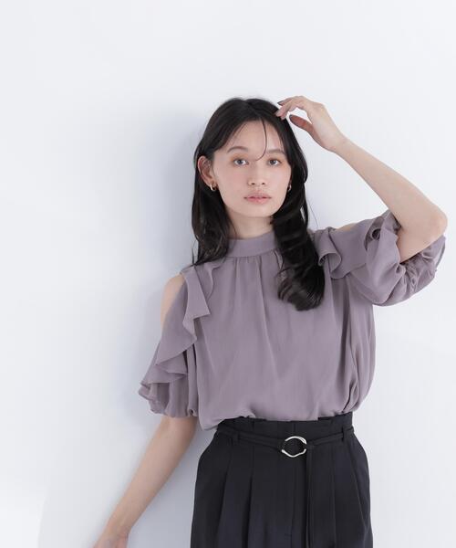 NATURAL BEAUTY BASIC ショルダースリットフリルブラウス NATURAL BEAUTY BASIC（ナチュラルビューティーベーシック）の