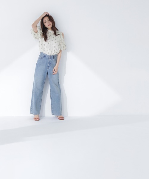 NATURAL BEAUTY BASIC（ナチュラルビューティーベーシック）の「ショルダースリットフリルブラウス（シャツ/ブラウス・レディース・ピンク/ブラウン/イエロー系その他・ﾌﾘ-）」の12枚目の写真