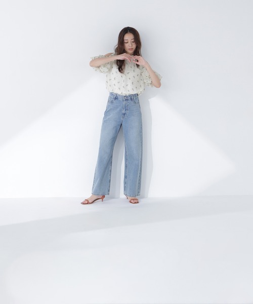 NATURAL BEAUTY BASIC（ナチュラルビューティーベーシック）の「ショルダースリットフリルブラウス（シャツ/ブラウス・レディース・ピンク/ブラウン/イエロー系その他・ﾌﾘ-）」の16枚目の写真