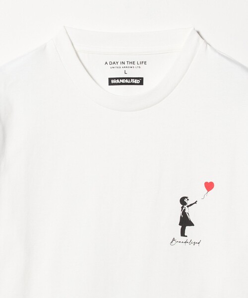 A DAY IN THE LIFE UNITED ARROWS(アデイインザライフユナイテッドアローズ)の「<BRANDALISED × A DAY IN THE LIFE >バンクシー アートTシャツ GIRL(Tシャツ/カットソー・メンズ・ネイビー/ホワイト・L/M)」の13枚目の写真