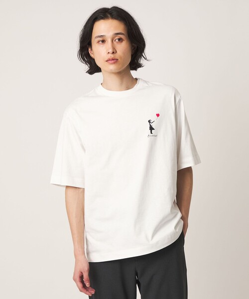A DAY IN THE LIFE UNITED ARROWS(アデイインザライフユナイテッドアローズ)の「<BRANDALISED × A DAY IN THE LIFE >バンクシー アートTシャツ GIRL(Tシャツ/カットソー・メンズ・ネイビー/ホワイト・L/M)」の8枚目の写真