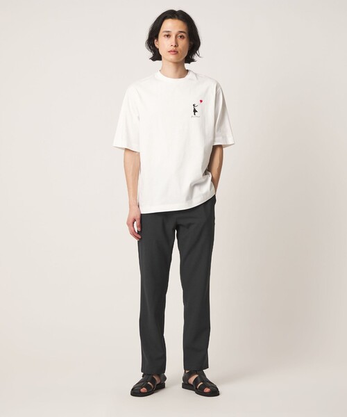 A DAY IN THE LIFE UNITED ARROWS(アデイインザライフユナイテッドアローズ)の「<BRANDALISED × A DAY IN THE LIFE >バンクシー アートTシャツ GIRL(Tシャツ/カットソー・メンズ・ネイビー/ホワイト・L/M)」の7枚目の写真