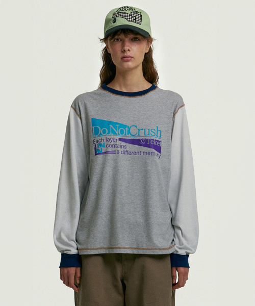 TEKET（テケット）の「Do Not Crush L/S Tee Melange Gray（Tシャツ/カットソー・レディース・その他・SMALL/MEDIUM/LARGE）」の2枚目の写真