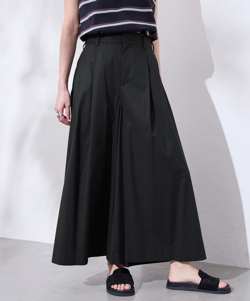 JOURNAL STANDARD（ジャーナルスタンダード）の「ストレッチレーヨンリネンキュロット（その他パンツ・レディース・ホワイト/ブラック・38/36）」の3枚目の写真