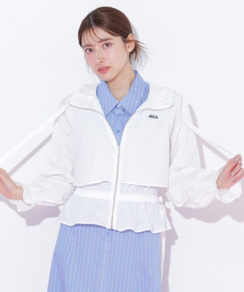 JILL by JILL STUART（ジルバイジルスチュアート）の「シアーナイロンジャケット（ブルゾン・レディース・ホワイト/ネイビー・FREE）」の15枚目の写真
