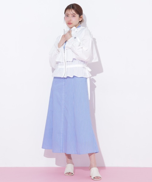 JILL by JILL STUART（ジルバイジルスチュアート）の「シアーナイロンジャケット（ブルゾン・レディース・ホワイト/ネイビー・FREE）」の20枚目の写真